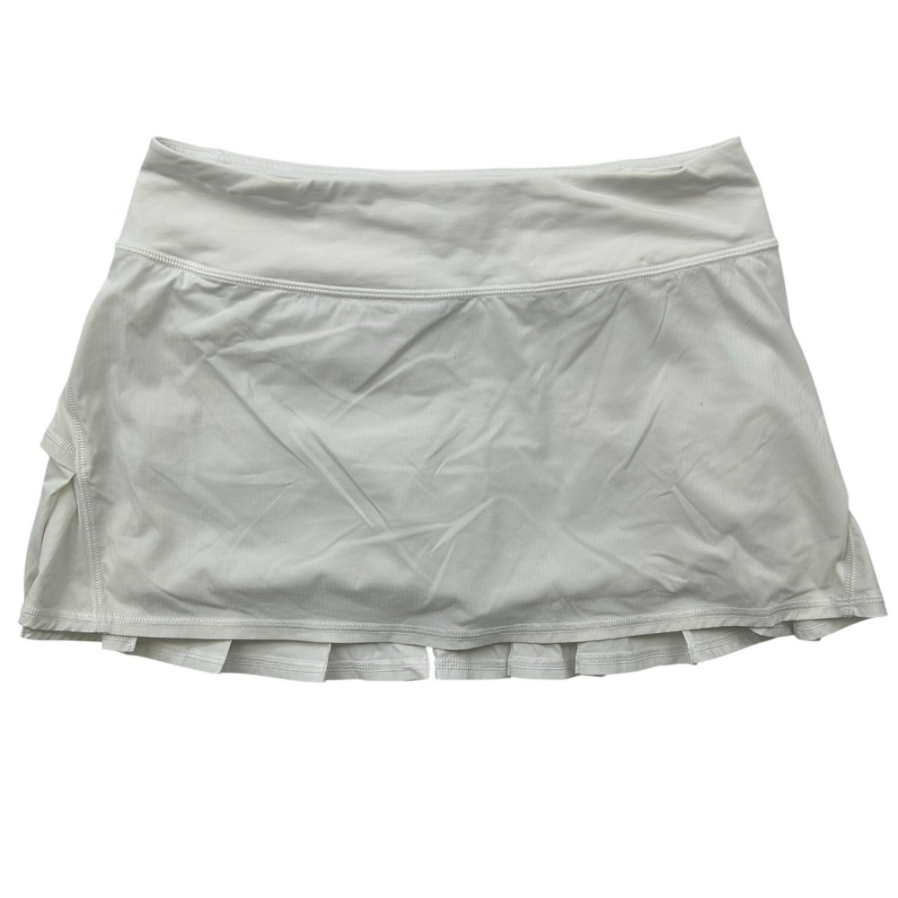 Lululemon Circuit Breaker White Pleated Skort Skirt Tennis Athletic Sz 6